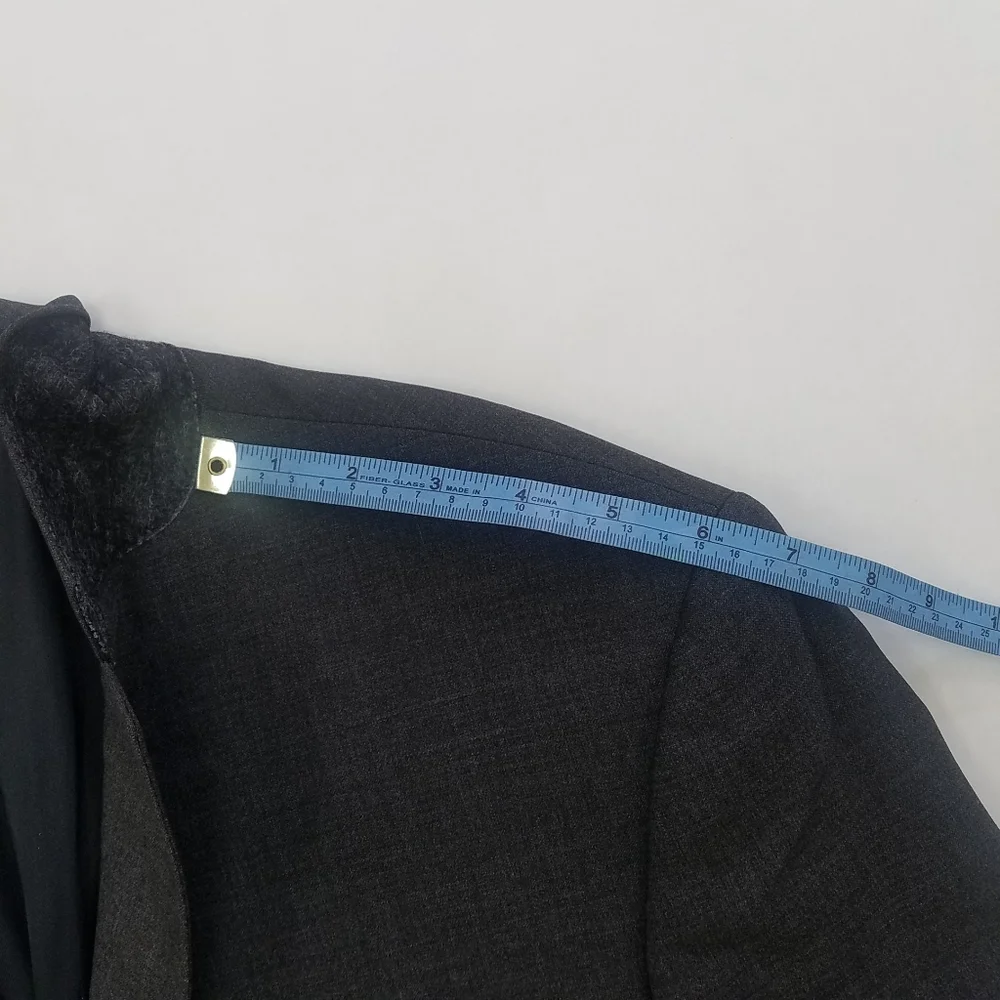 Barneys New York Three Button Wool Blend Blazer
